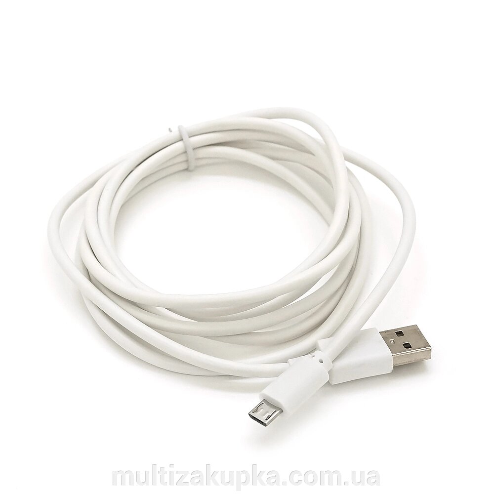 Кабель USB 2.0 (AM/Miсro 5 pin) 2,0м, білий, Пакет від компанії Mультізакупка - фото 1