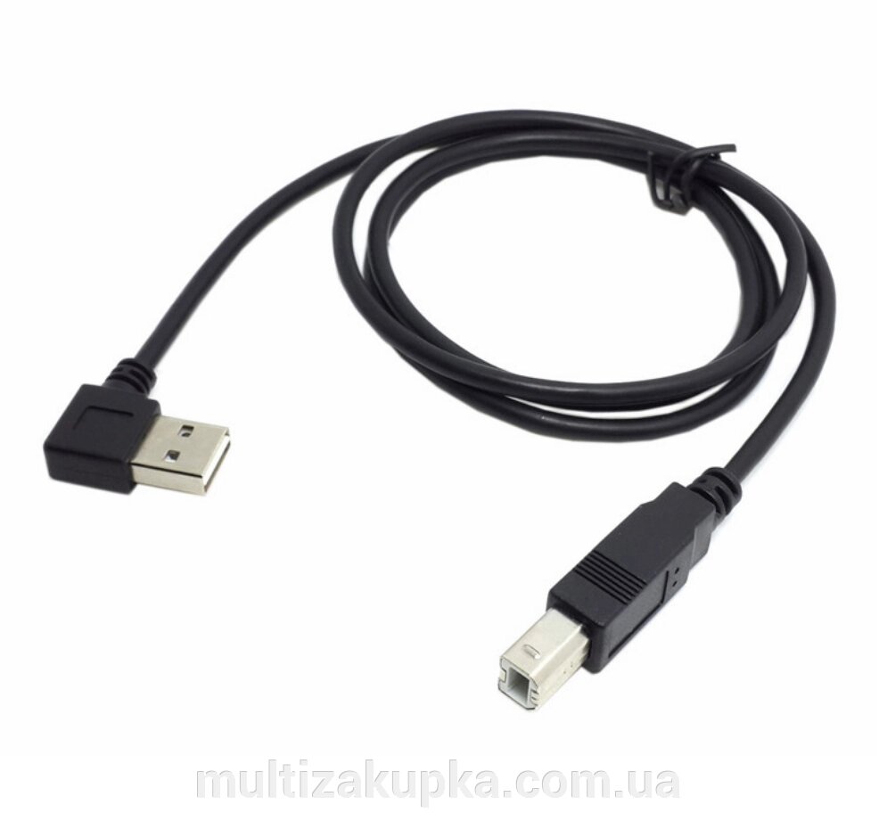 Кабель USB 2.0 RITAR AM/BM, 3.0m, кутовий 90°, чорний від компанії Mультізакупка - фото 1