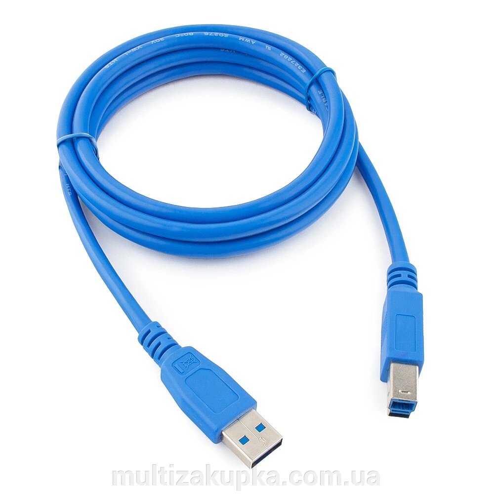 Кабель USB 3.0 AM/BM 3,0 м blue для периферії від компанії Mультізакупка - фото 1