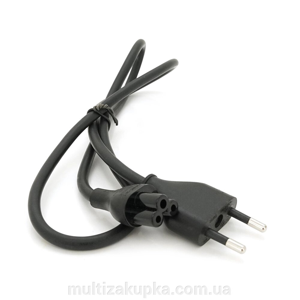 Кабель живлення 1.0m, 0.5mm, PC-184/2 CEE7 / 16-C5 3 pin (для побутової техніки), Black, OEM Q600 від компанії Mультізакупка - фото 1