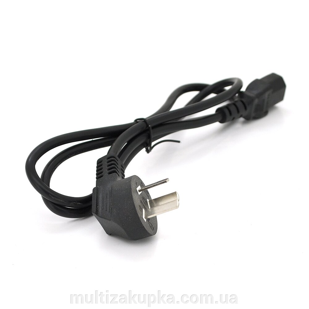 Кабель живлення 1.2m, 0.5mm, PC-184/2 CPCS-C13 3 pin (китайський роз'єм), Black, OEM Q25 від компанії Mультізакупка - фото 1