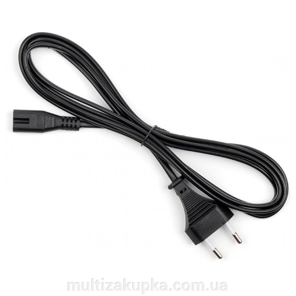 Кабель живлення 1.8m, 0.75mm, PC-184/2 CEE7 / 16-C7-1CM8155-1,8, 2 pin (для побутової техніки), Black, OEM Q500 від компанії Mультізакупка - фото 1