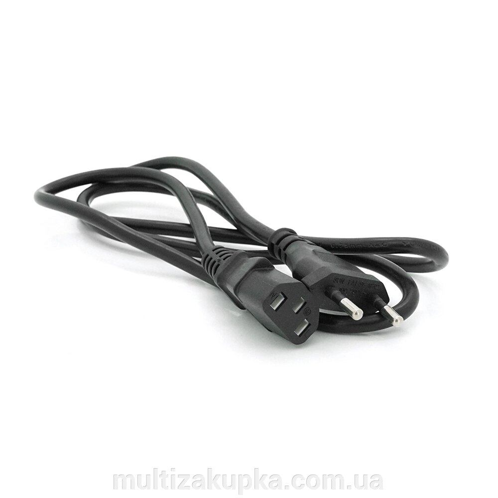 Кабель живлення Europlug CEE 7/16 - C13, 1M, 0.5mm OEM (євровилка) без заземлення від компанії Mультізакупка - фото 1