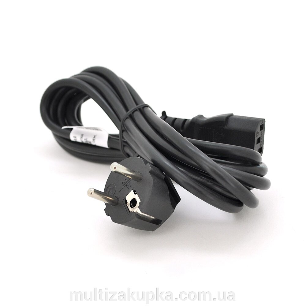 Кабель живлення Ritar PC-186 CEE7/17-C13, 3.0m, 0.75mm, 3 pin ( евровілка ), Black, OEM, МІДЬ!!!! від компанії Mультізакупка - фото 1