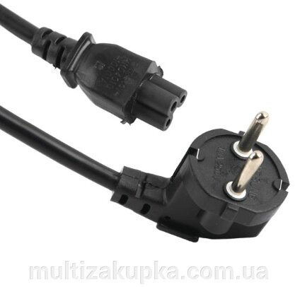 Кабель живлення Schuko PC-186 CEE7 / 17-IEC C5, 1.2M, 0.75mm, для ноутбука, OEM Q25 /300 від компанії Mультізакупка - фото 1