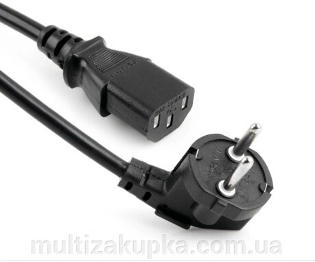 Кабель живлення Schuko PC-186 CEE7 / 7-C13, 1.5M, 0.5mm, OEM (євровилка) Q25 / 250 від компанії Mультізакупка - фото 1