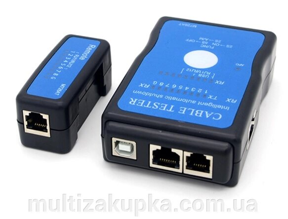 Кабельний тестер Merlion M726ATUSB, RJ-45 + USB, батарейки в комплекті немає від компанії Mультізакупка - фото 1