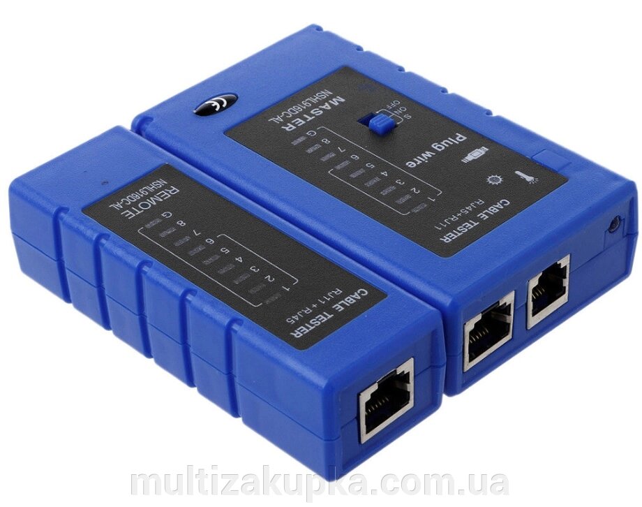 Кабельний тестер Merlion NSHL916DC-AL, RJ-45+RJ11 від компанії Mультізакупка - фото 1