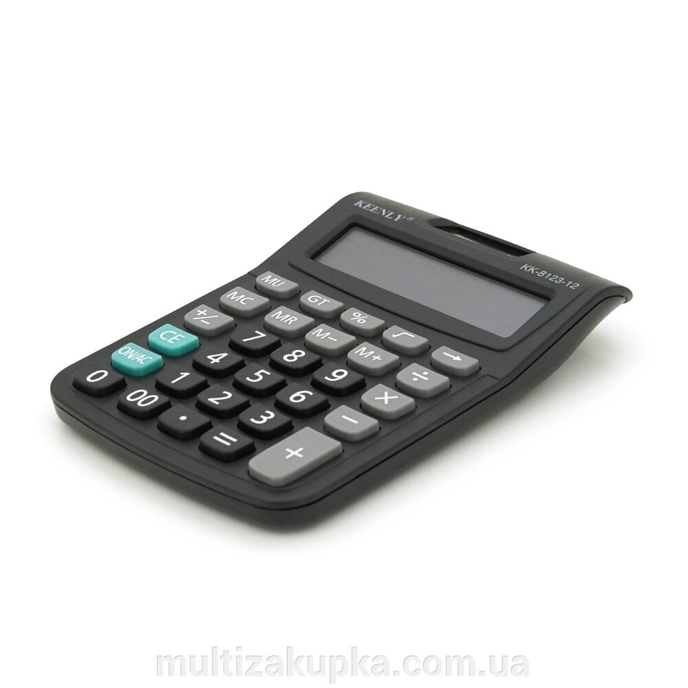 Калькулятор офісний KEENLY KK-8123-12, 29 кнопок, розміри 140*110*30мм, Black, BOX від компанії Mультізакупка - фото 1