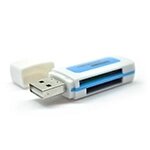 Кардридер універсальний 4в1 MERLION CRD-5BL TF/Micro SD, USB2.0, Orange, OEM Q50 від компанії Mультізакупка - фото 1