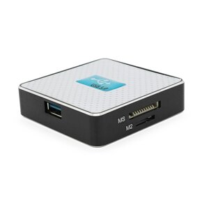 Кардридер універсальний USB 3.0 HDH-939 SD/MMC/MS/TF/M2, USB2.0, white, блістер