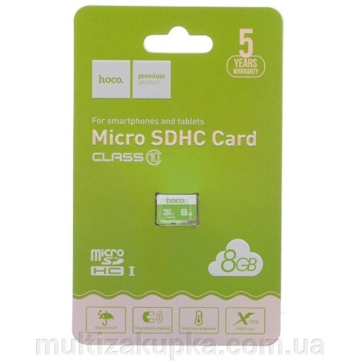 Карта пам'яті Hoco microSDHC Class 10 UHS-I, 8GB від компанії Mультізакупка - фото 1