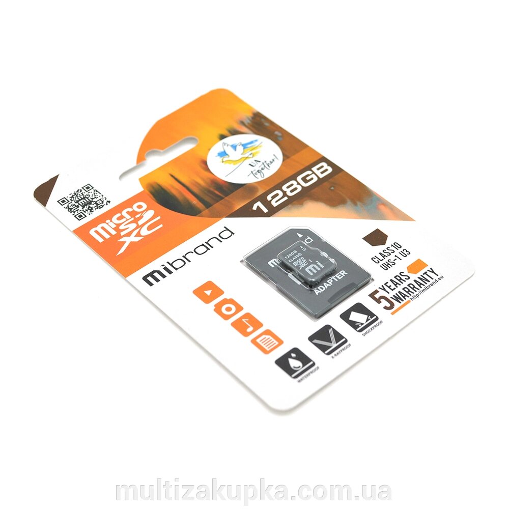 Карта пам'яті Mibrand microSDHC Class 10 UHS-I, 128GB від компанії Mультізакупка - фото 1