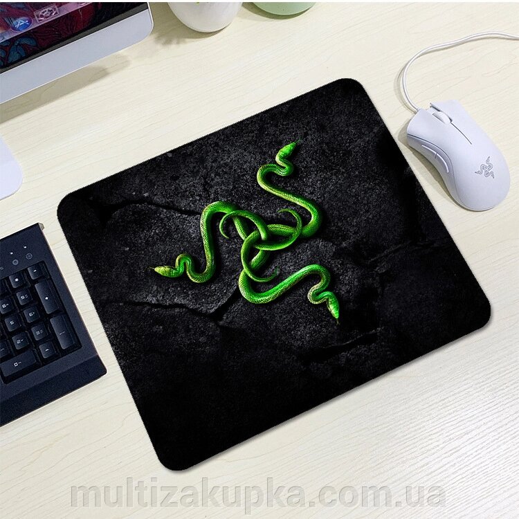 Килимок 200*240 тканинний RAZER 11, товщина 2 мм, колір Black/Green, Пакет від компанії Mультізакупка - фото 1