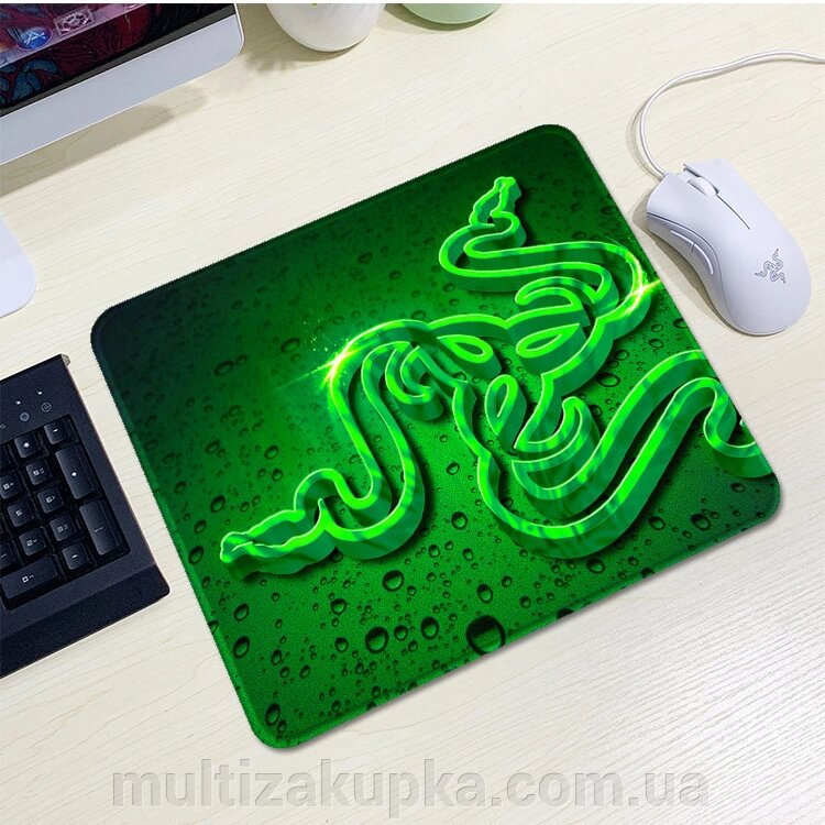 Килимок 200*240 тканинний RAZER 5, товщина 2 мм, колір Green, Пакет від компанії Mультізакупка - фото 1