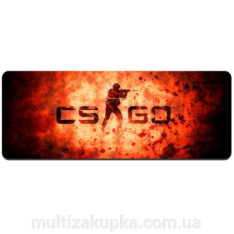 Килимок 300*700 тканинний CS One Fighter з боковою прошивкою, товщина 2 мм, колір Black/Red, Пакет від компанії Mультізакупка - фото 1