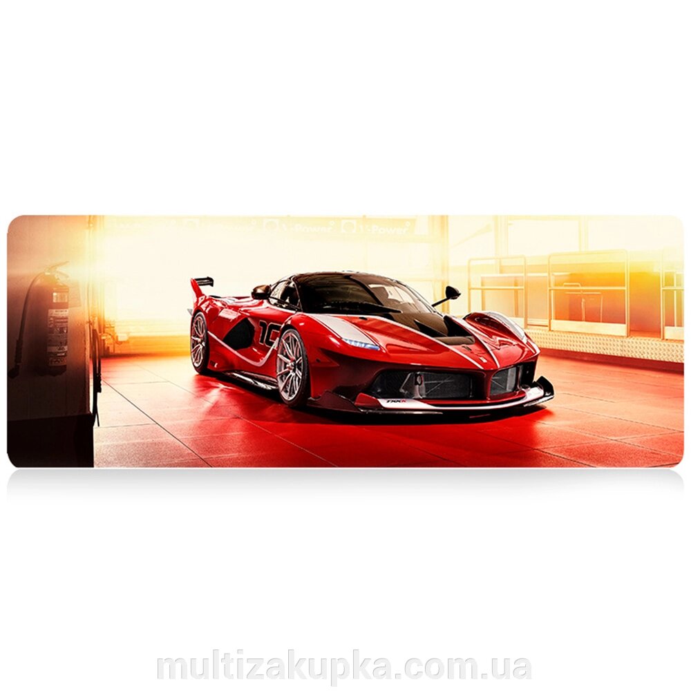 Килимок 300*700 тканинний Ferrari FXX K з бічною прошивкою, товщина 2 мм, Пакет від компанії Mультізакупка - фото 1