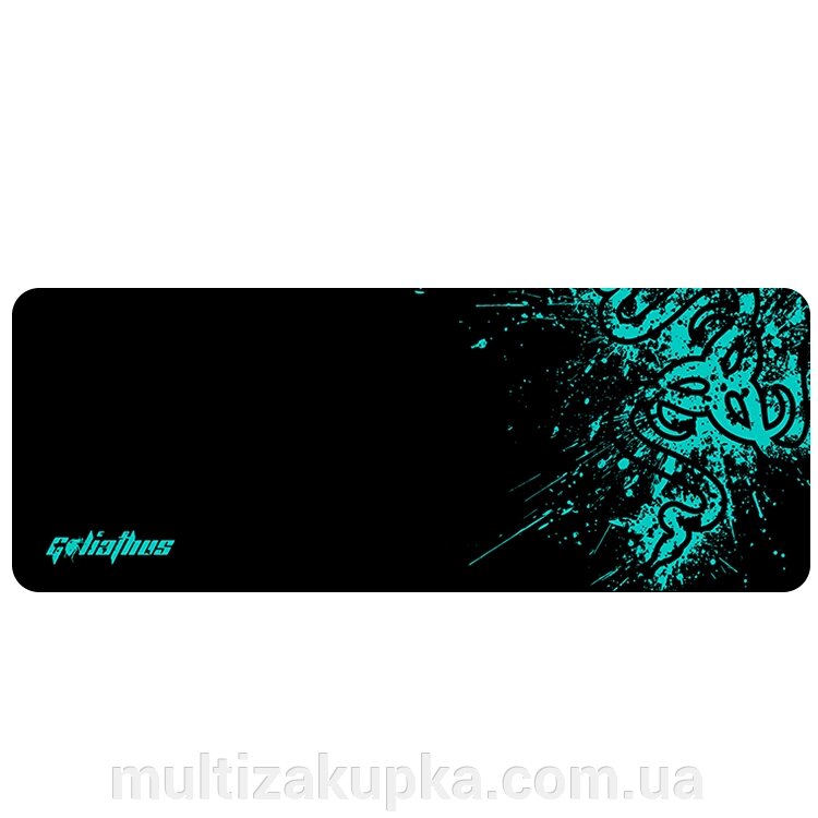 Килимок 300*700 тканинний RAZER GALIAFHUS з боковою прошивкою, товщина 3 мм, колір Black/Turquoise, OEM від компанії Mультізакупка - фото 1