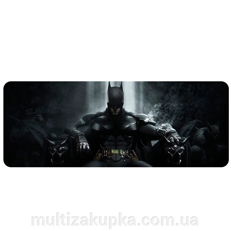 Килимок 300*800 тканинний Batman iron throne з бічною прошивкою, товщина 2 мм, Black, Пакет від компанії Mультізакупка - фото 1