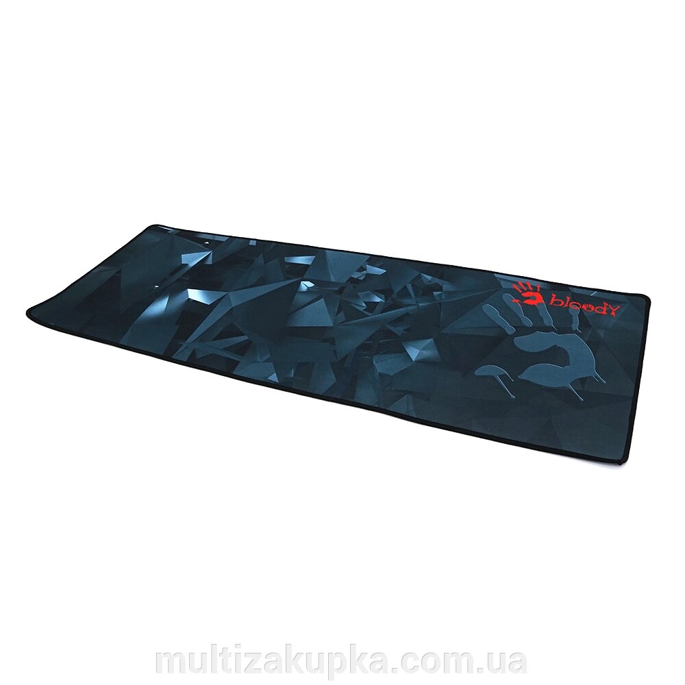 Килимок 300*800 тканинний Bloody Handprint з боковою прошивкою, товщина 3 мм, колір Black/Gray, Пакет від компанії Mультізакупка - фото 1