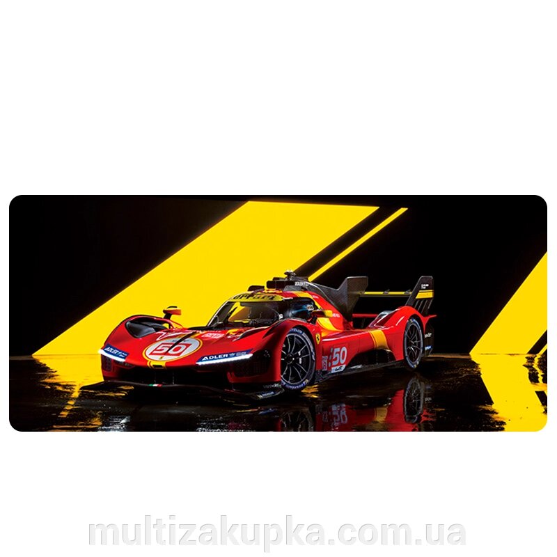 Кілімок 300*800 тканинний Ferrari 499P з боковою прошивкою, товщина 3 мм, Пакет від компанії Mультізакупка - фото 1