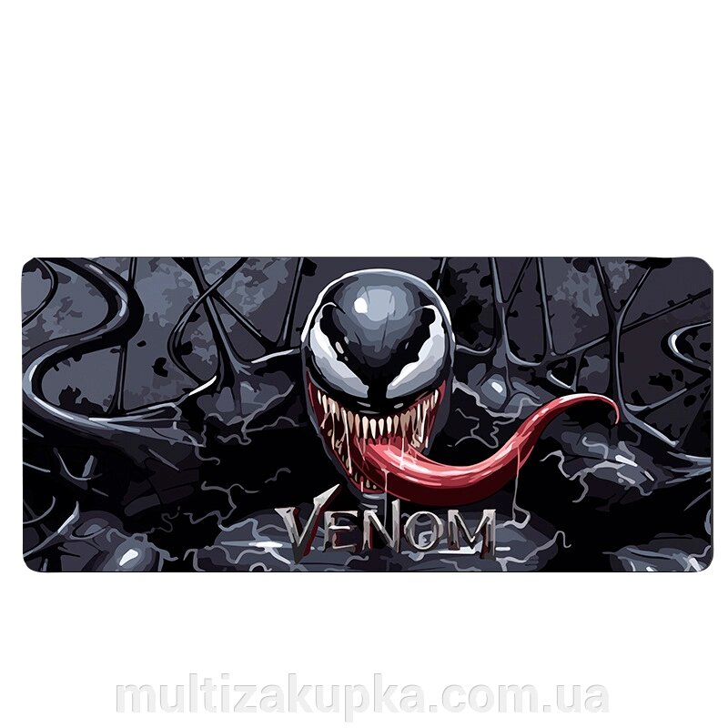 Кілімок 300*800 тканинний Venom з боковою прошивкою, товщина 3 мм, Black, Пакет від компанії Mультізакупка - фото 1