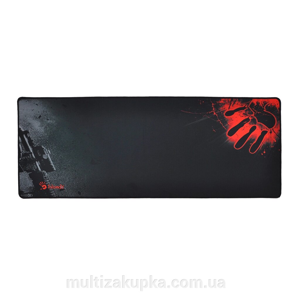 Килимок 300 * 800 тканинної Bloody Handprint з бічної прошивкою, товщина 3 мм, колір Black / Red, Пакет від компанії Mультізакупка - фото 1