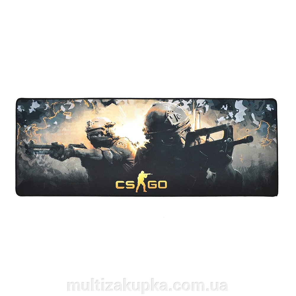 Килимок 300 * 800 тканинної CS Two Fighter з бічної прошивкою, товщина 3 мм, колір Black / Red, Пакет від компанії Mультізакупка - фото 1