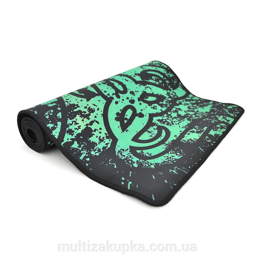 Килимок 300 * 800 тканинної RAZER з бічної прошивкою, товщина 3 мм, колір Black-green, Пакет від компанії Mультізакупка - фото 1