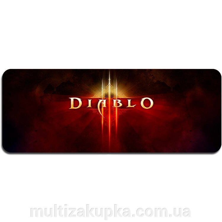 Килимок 400*900 тканинний "Diablo6" з бічною прошивкою, товщина 2 мм, Пакет від компанії Mультізакупка - фото 1