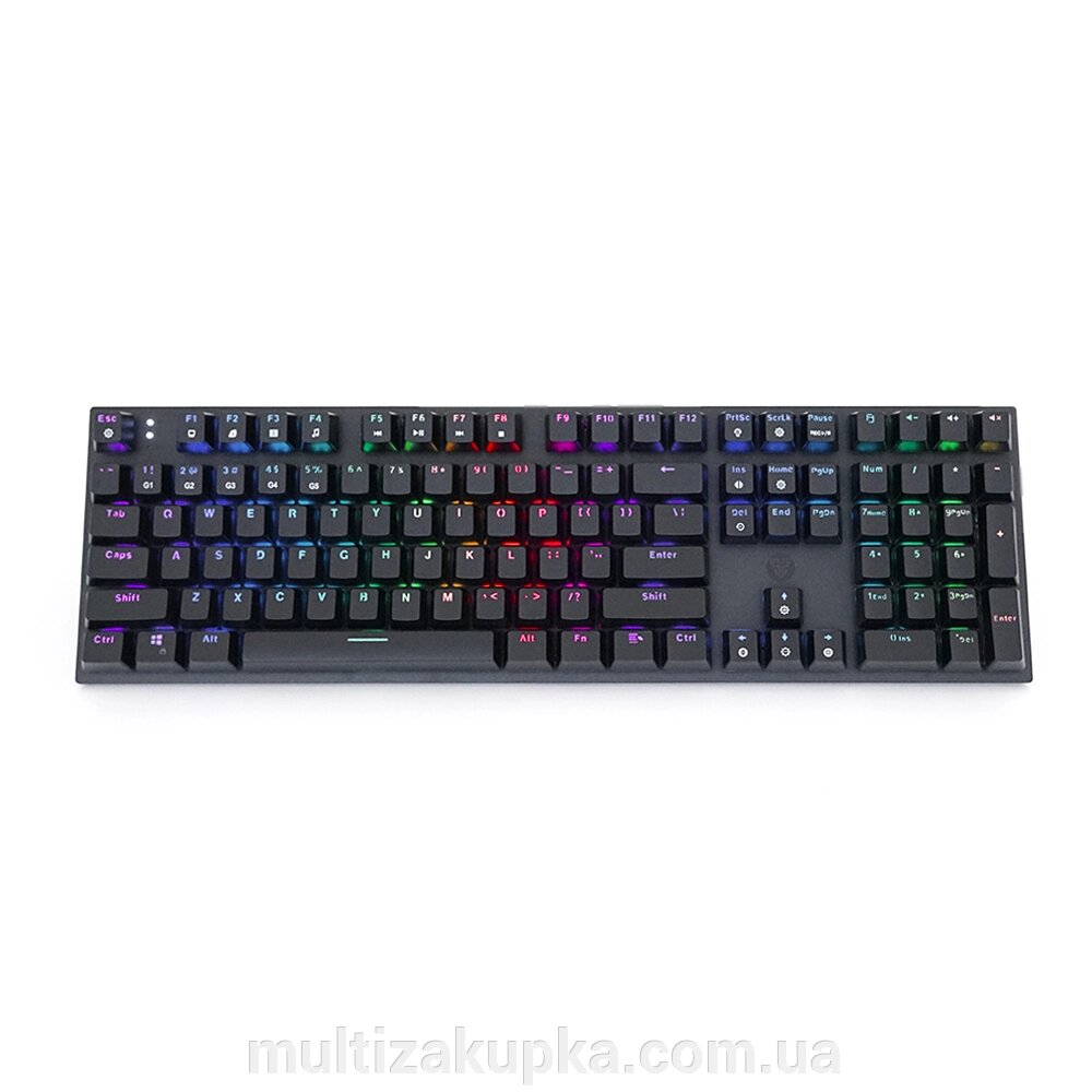 Клавіатура USB Fantech MK855RGB, довжина кабелю 135см, (Eng), Black, 108к, Q10 від компанії Mультізакупка - фото 1