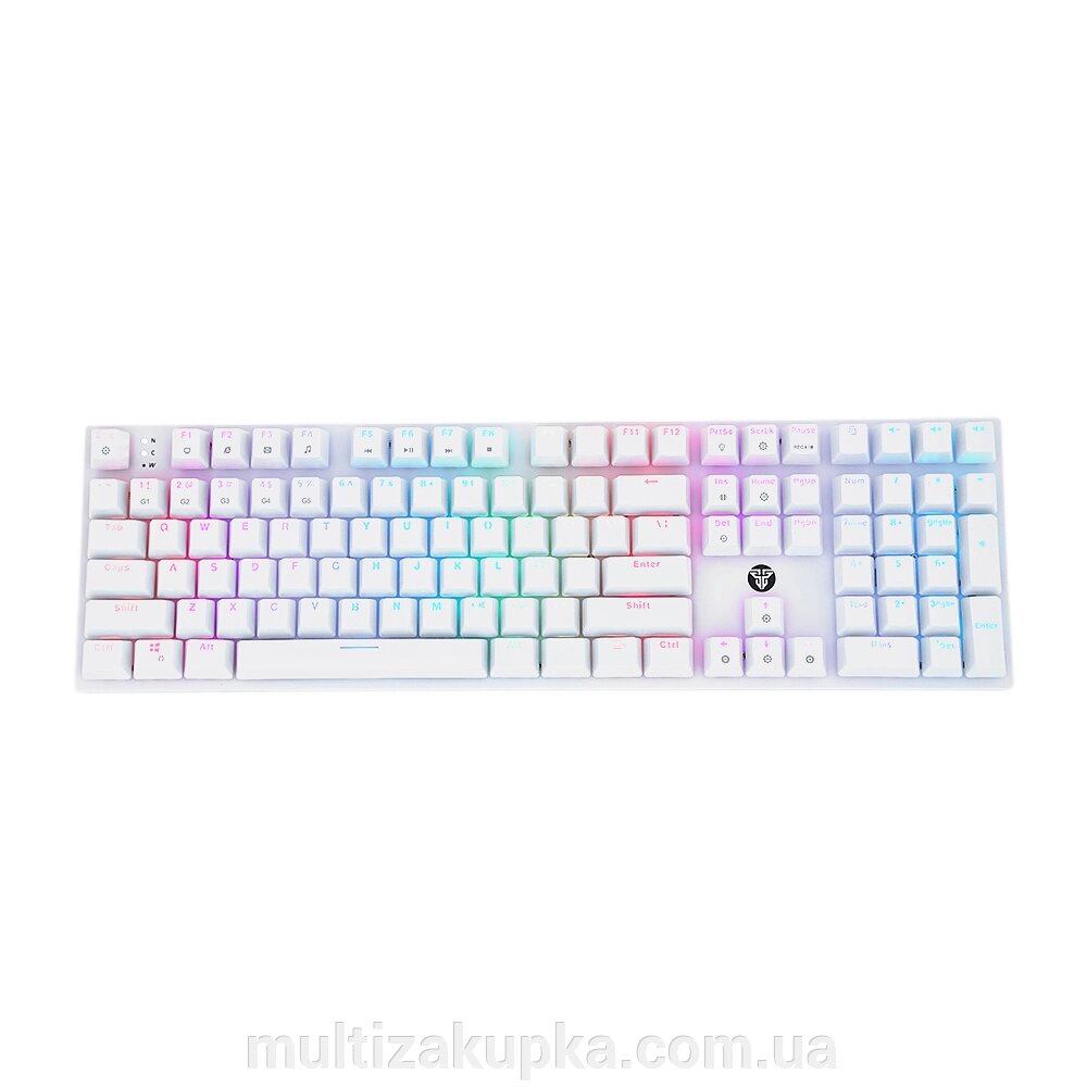 Клавіатура USB Fantech MK855RGB, довжина кабелю 135см, (Eng), White, 108к, Q10 від компанії Mультізакупка - фото 1