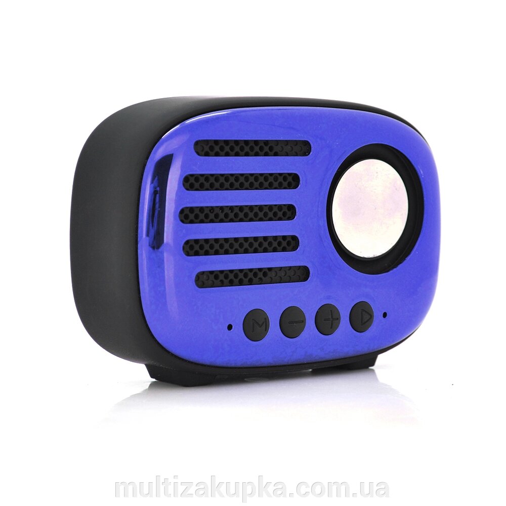 Колонка A4 Bluetooth 4.1 до 10m, 1х5W, 4Ω, 600mAh, 90dB, TF card/USB, DC 5V, Blue від компанії Mультізакупка - фото 1