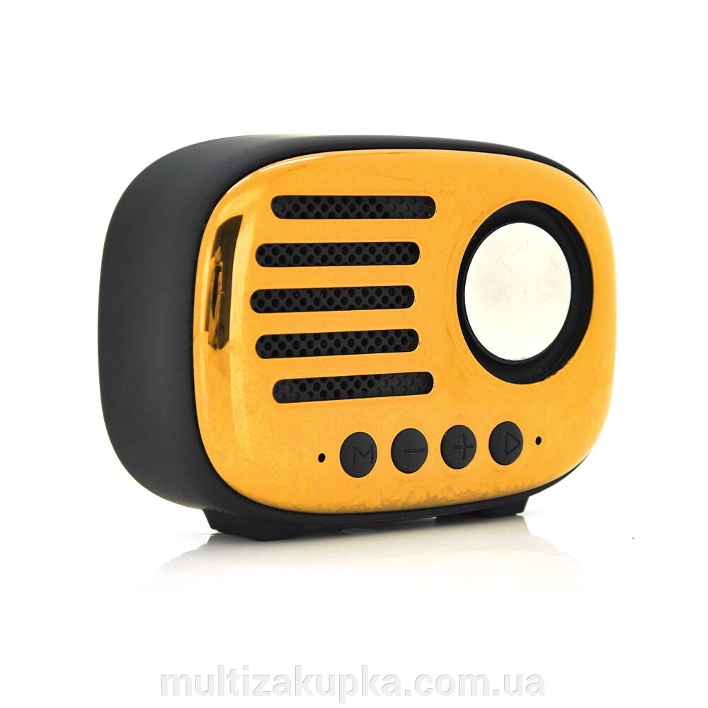 Колонка A4 Bluetooth 4.1 до 10m, 1х5W, 4Ω, 600mAh, 90dB, TF card/USB, DC 5V, Gold від компанії Mультізакупка - фото 1