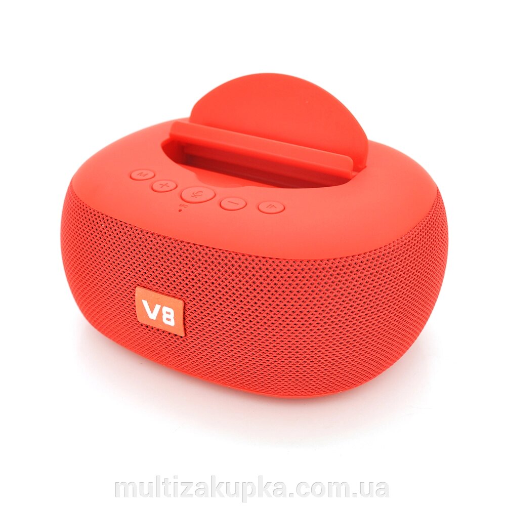 Колонка DV08 Bluetooth 4.1 до 10m, 2х5W, 4Ω, 1200mAh, 90dB, TF card/USB, DC 5V, Red від компанії Mультізакупка - фото 1