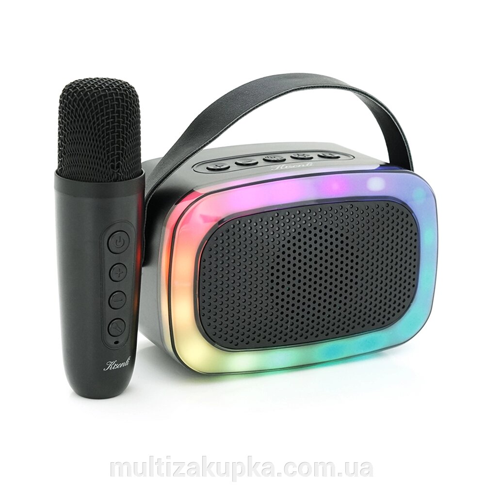 Колонка Kisonli G21 Bluetooth 5.0, 1х5W, 1800mAh, USB/TF/BT/LED/AUX, DC: 5V/1A, Black, BOX, Q45 від компанії Mультізакупка - фото 1