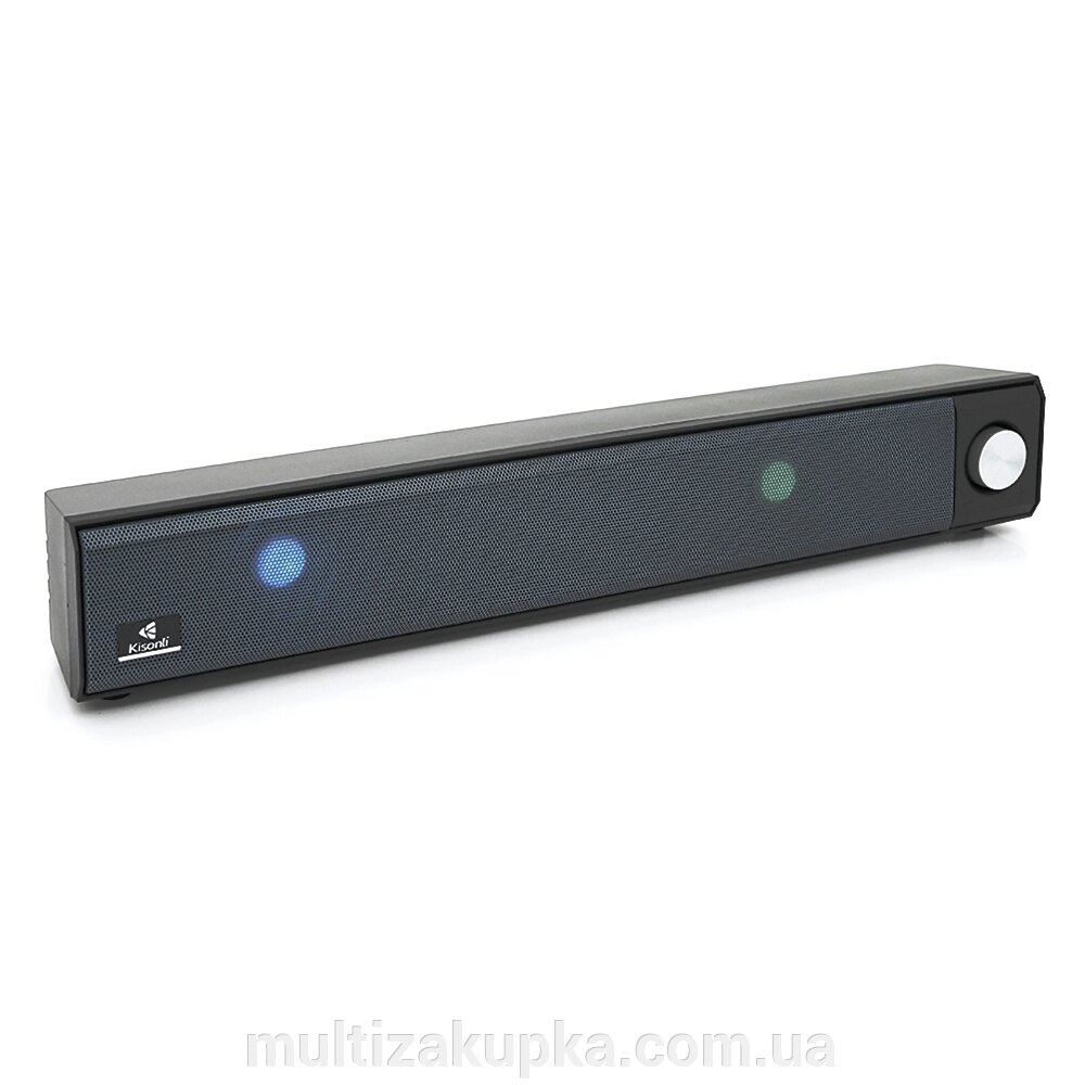 Колонка Kisonli LED-909 Bluetooth 5.0, 2х5W, 1200mAh, USB/TF/BT/FM/AUX, DC: 5V/1A, Gray, BOX, Q40 від компанії Mультізакупка - фото 1