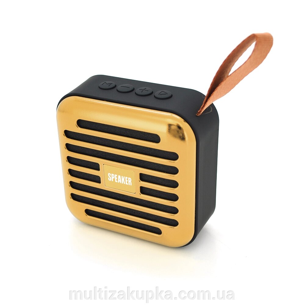 Колонка T5-S Bluetooth 4.1 до 10m, 1х3W, 4Ω, 600mAh, 90dB, TF card/USB, DC 5V, Gold від компанії Mультізакупка - фото 1