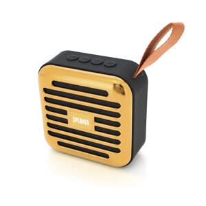 Колонка T5-S Bluetooth 4.1 до 10m, 1х3W, 4Ω600mAh, 90dB, TF card/USB, DC 5V, Gold