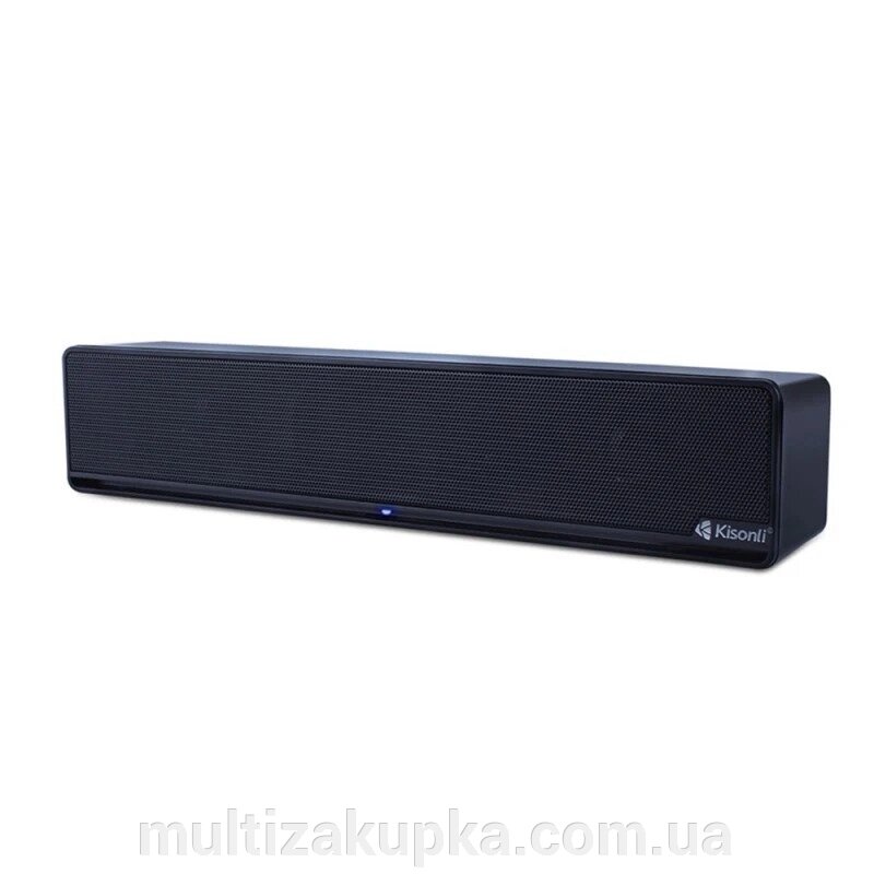 Колонки 2.0 Kisonli i-510, для ПК і ноутбука, USB + 3.5mm, 2x3W, 20Hz- 20KHz, Black, BOX, Q50 від компанії Mультізакупка - фото 1