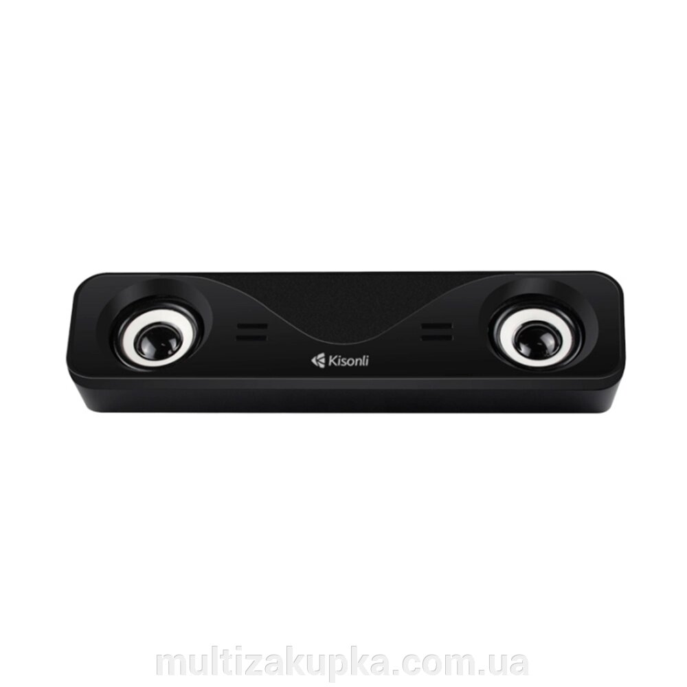 Колонки 2.0 Kisonli i-610, для ПК і ноутбука, USB + 3.5mm, 2x3W, 20Hz- 20KHz, Black, BOX, Q60 від компанії Mультізакупка - фото 1