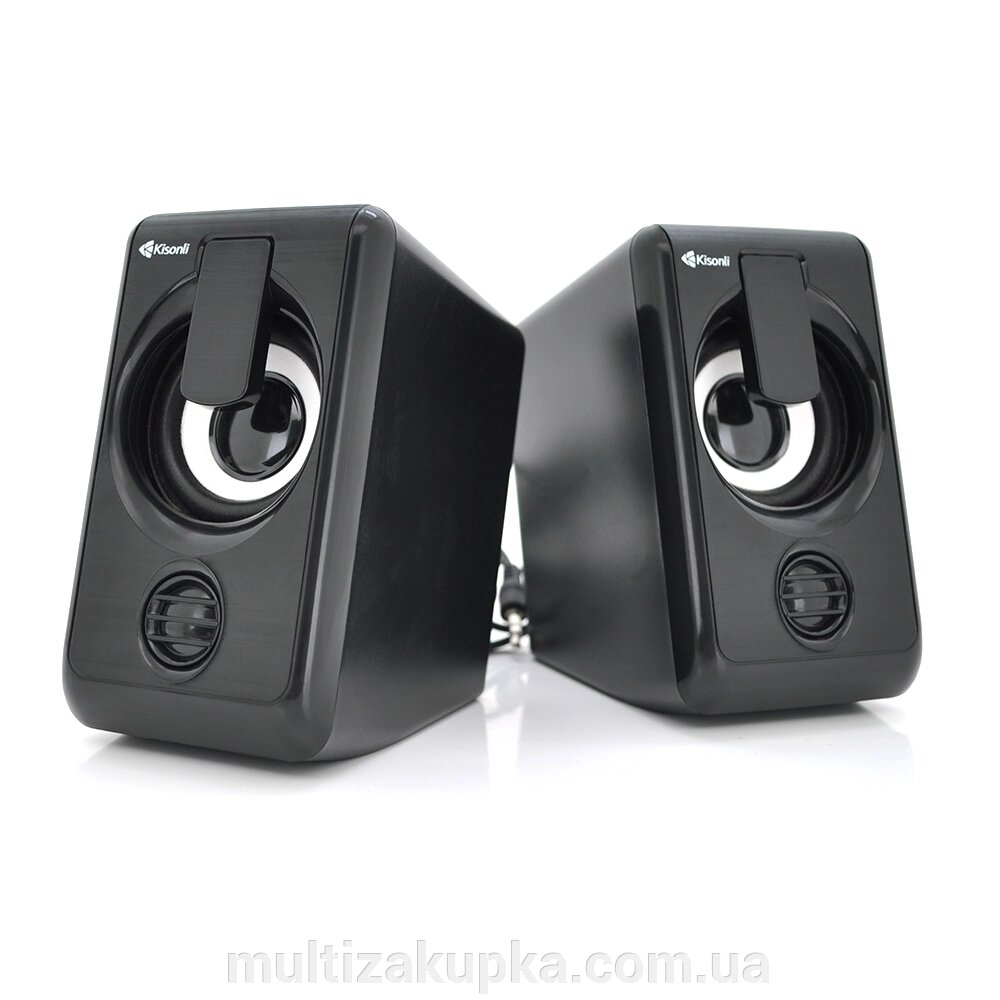 Колонки 2.0 Kisonli L-1010 для ПК та ноутбука, USB + 3.5mm, 2x3W, 20Hz-20KHz, Black, BOX, Q50 від компанії Mультізакупка - фото 1