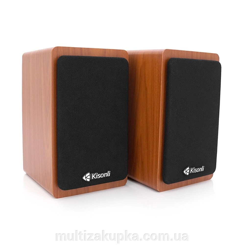 Колонки Kisonli X23BT, 2x5W, USB/AUX/BT, DC: 5V/1-2A, Wooden, BOX, Q15 від компанії Mультізакупка - фото 1