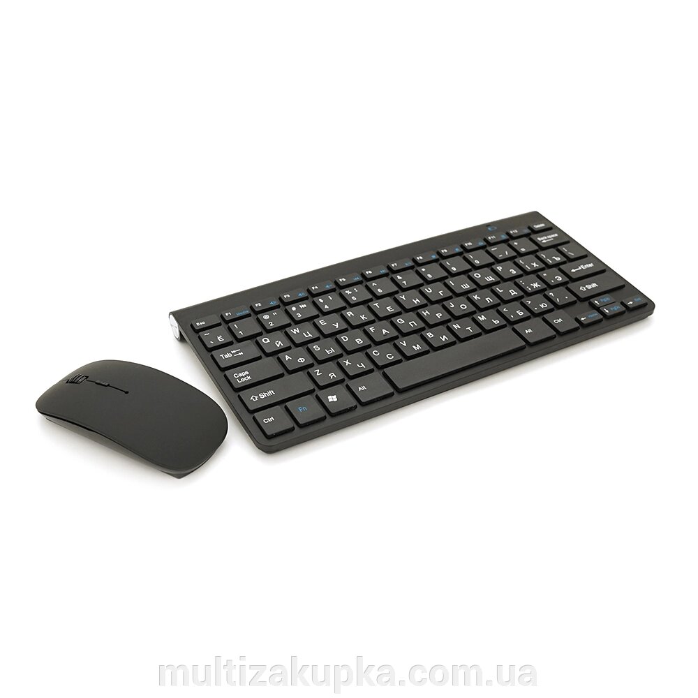 Комплект бездротовий KM908 (KB+Mouse), (Eng/Pyc), 2.4G, 78 клавіш, Black, Box від компанії Mультізакупка - фото 1