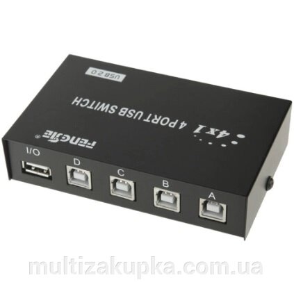 Комутатор 4 Port USB 2.0 PC to Scanner Printer Sharing Switch Box від компанії Mультізакупка - фото 1