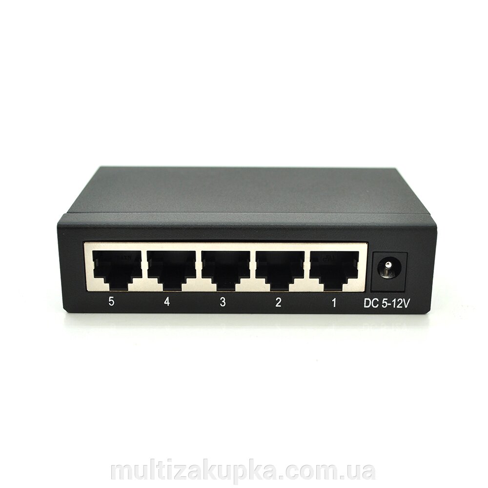 Комутатор Dinkia DS-1005P 5 портів Ethernet 10/100 Мбіт / сек, без БЖ, BOX від компанії Mультізакупка - фото 1