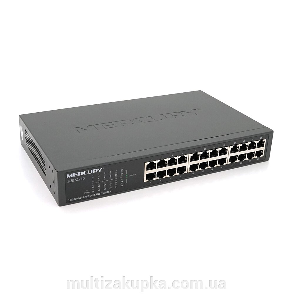 Комутатор Mercury S124D, 24 порти Ethernet 10/100 Мбіт / сек, BOX Q6 від компанії Mультізакупка - фото 1