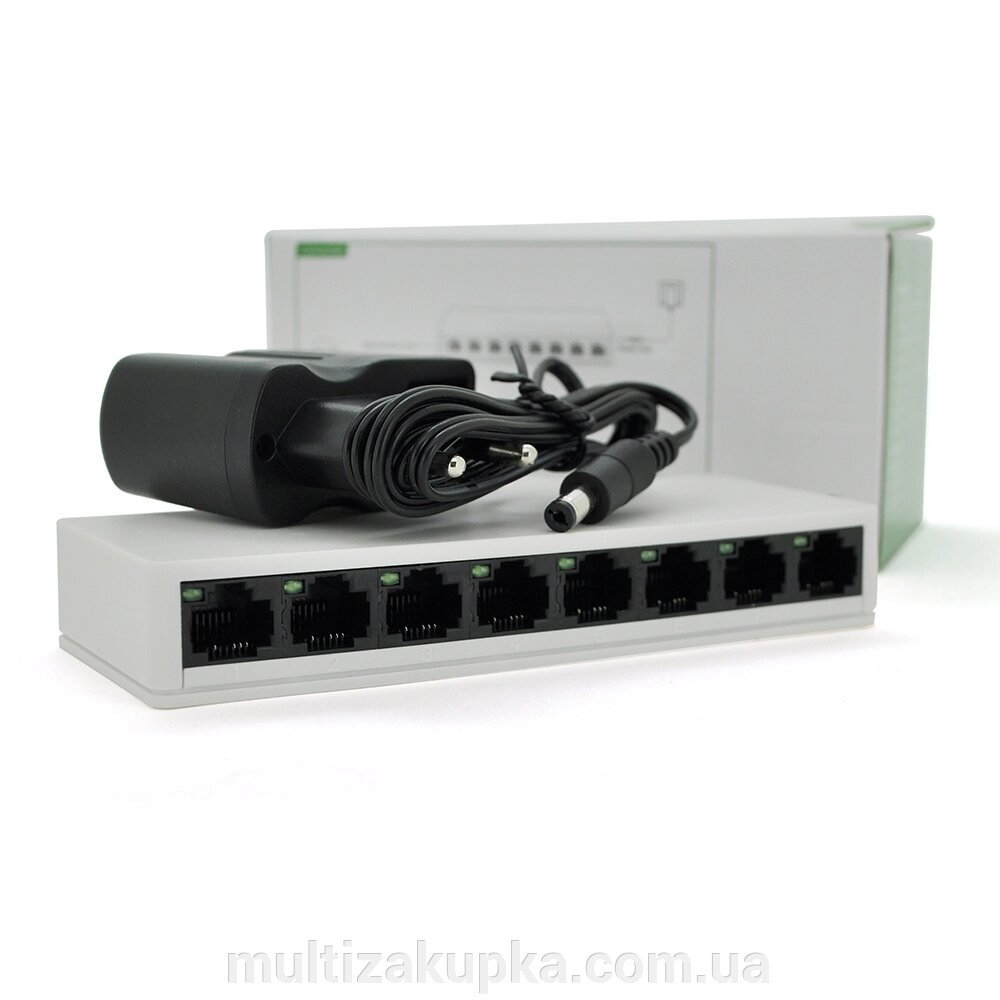 Комутатор PIX-LINK LV-SW08 8 портів Ethernet 10/100 Мбіт/сек, BOX Q100 від компанії Mультізакупка - фото 1