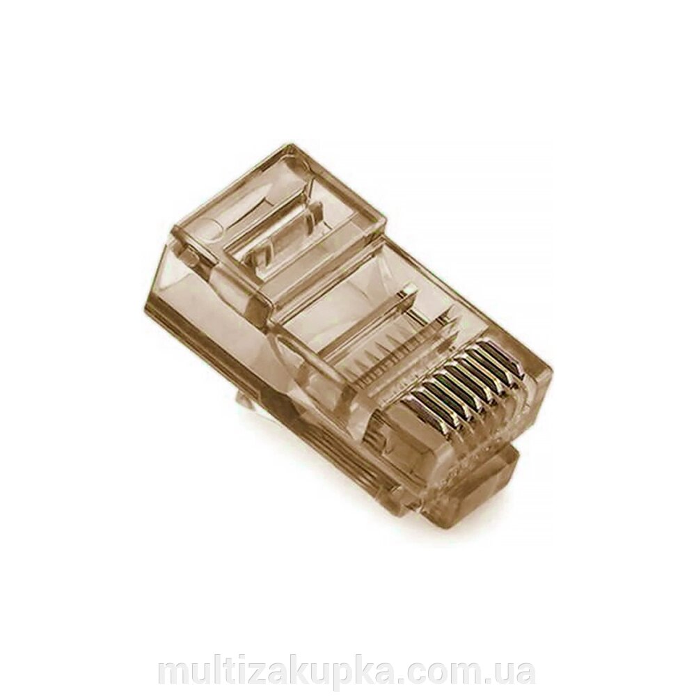 Конектор Merlion RJ-45 8P8C UTP Cat-5 (100 шт / уп.) Q100 Brown від компанії Mультізакупка - фото 1