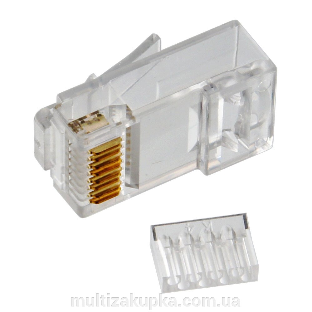 Конектор Merlion RJ-45 8P8C UTP Cat-6 (50 шт/уп.), подвійний від компанії Mультізакупка - фото 1